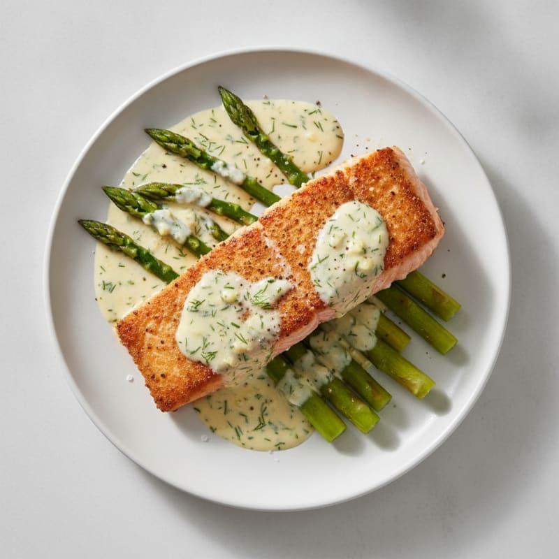 Pan-Seared Salmon with Lemon-Dill Sauce