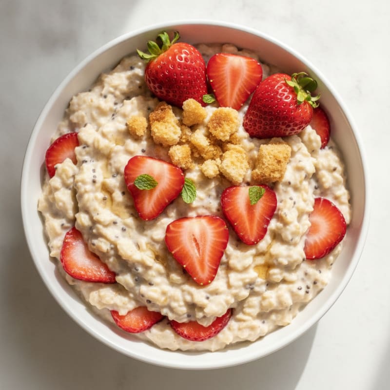 Strawberry Shortcake Overnight Oats