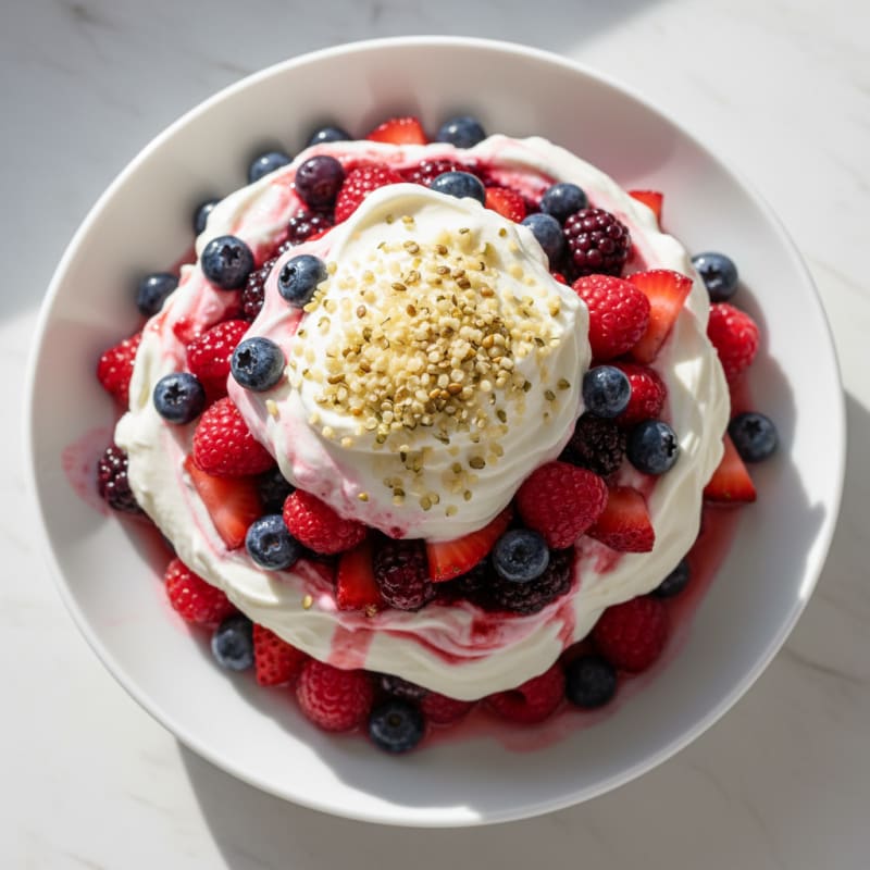 Greek Yogurt Protein Parfait with Mixed Berries