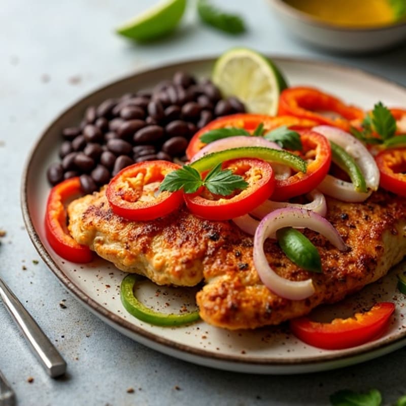 Sheet Pan Chicken Fajitas with Crispy Peppers and Onions