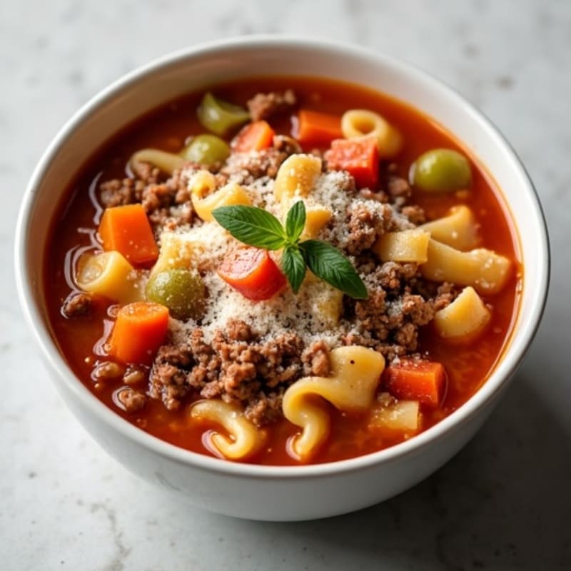 Hearty Italian Beef and Vegetable Lasagna Soup