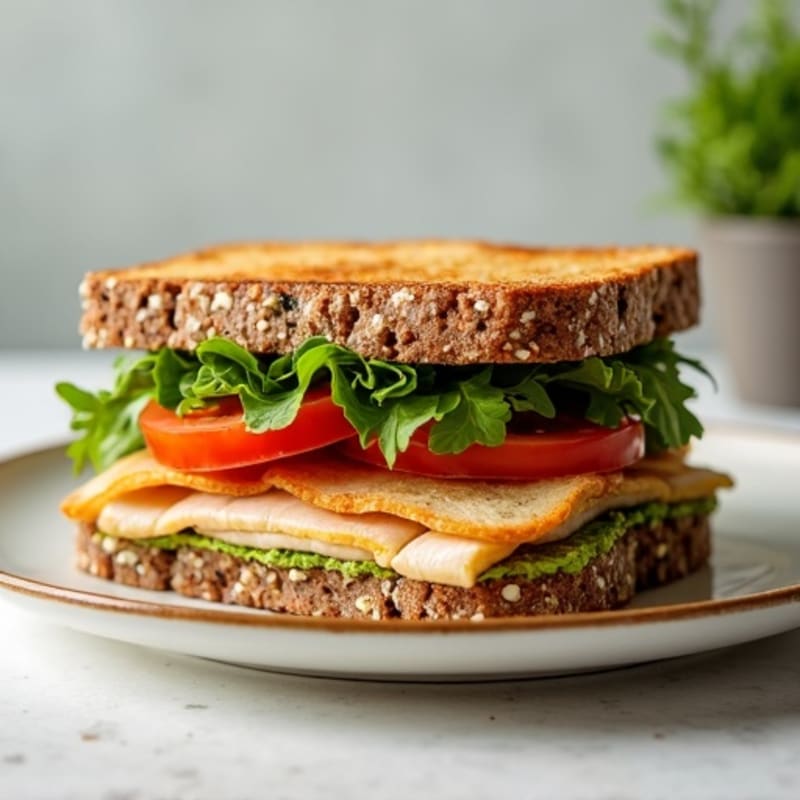 Crispy Turkey Pesto Sandwich