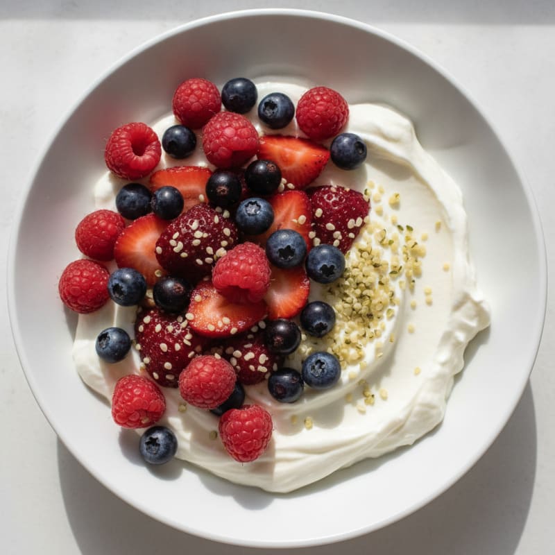 Silky Protein Greek Yogurt with Mixed Berries
