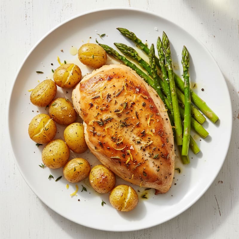 Crispy Lemon-Herb Roasted Chicken