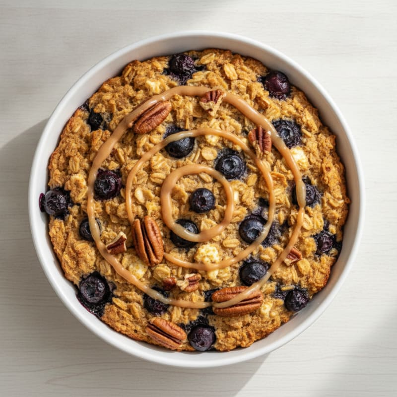 Blueberry Pecan Baked Oatmeal