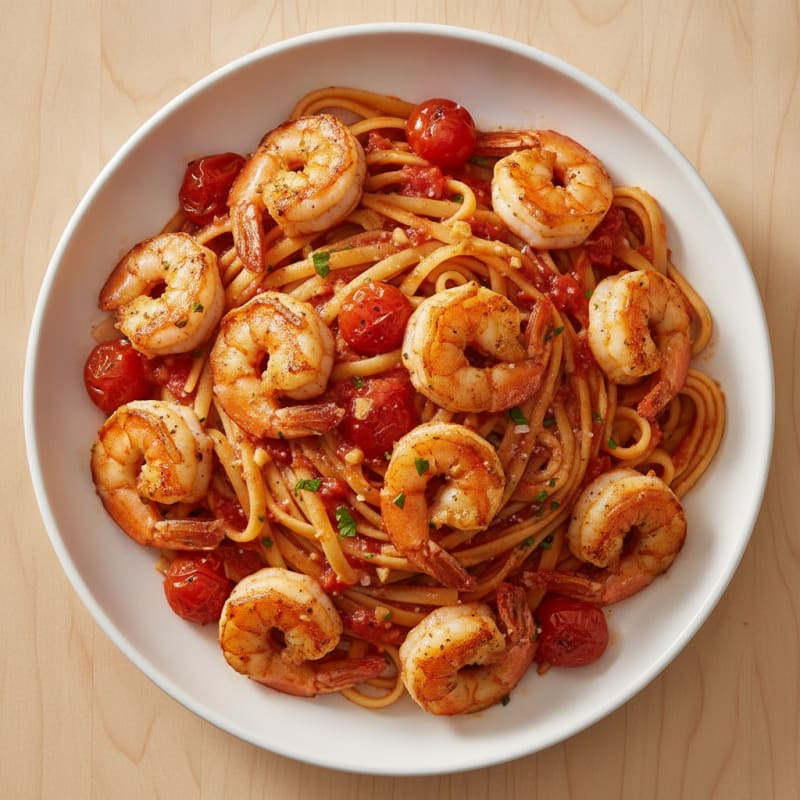 Spicy Calabrian Chili Shrimp Linguine