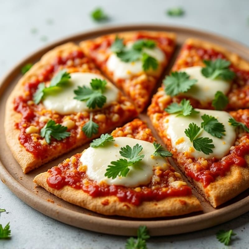 Healthy BBQ Chicken Pizza with Fresh Cilantro