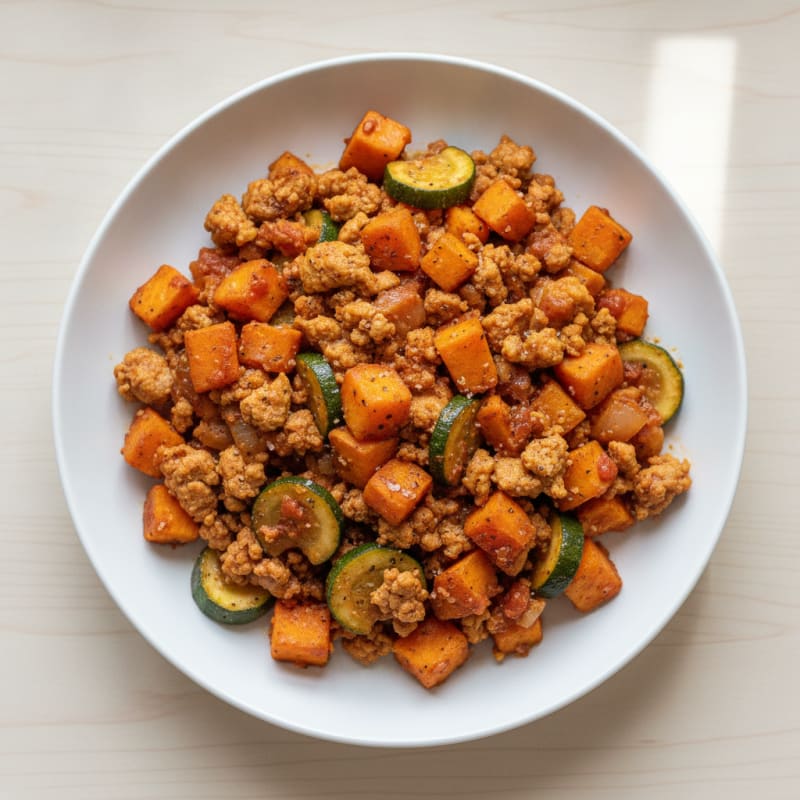 Ground Turkey and Sweet Potato Hash