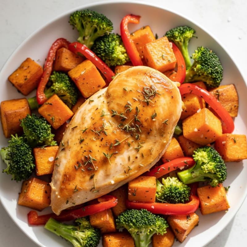 Herb-Roasted Chicken with Roasted Vegetables