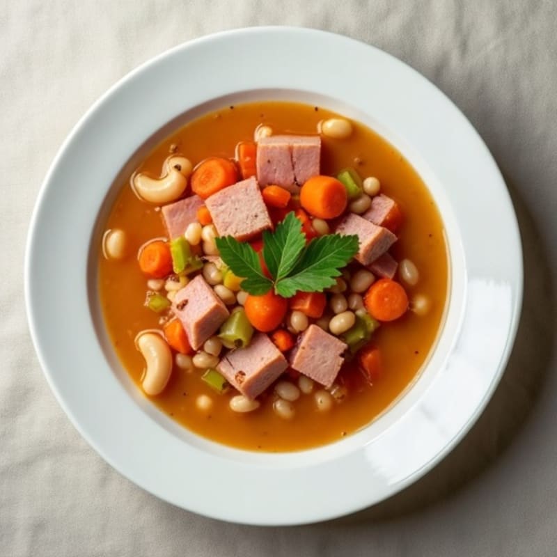 Hearty Smoked Ham and Bean Soup