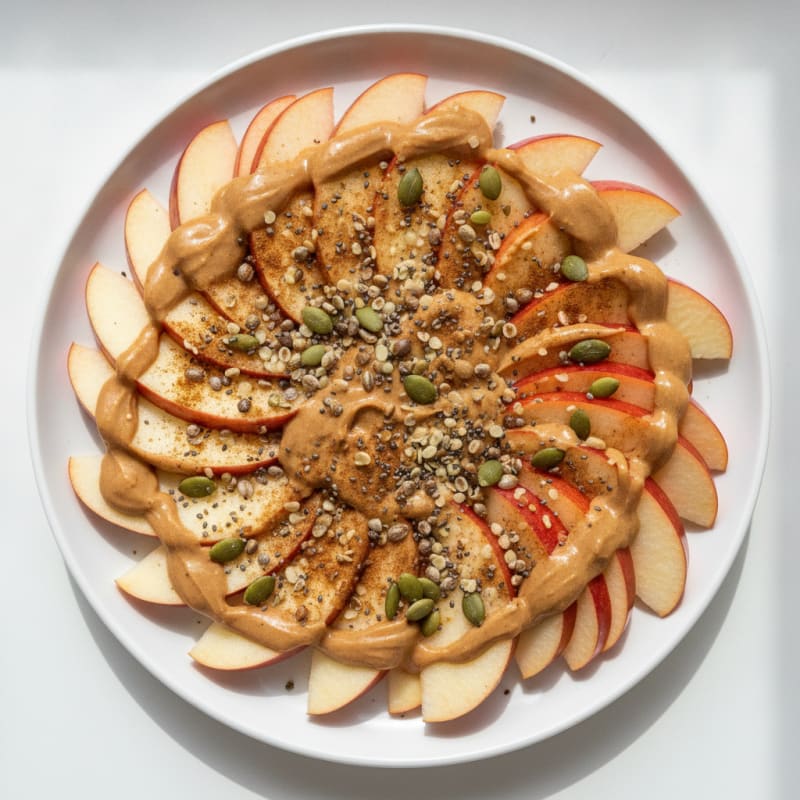 Apple Slices with Peanut Butter Crunch
