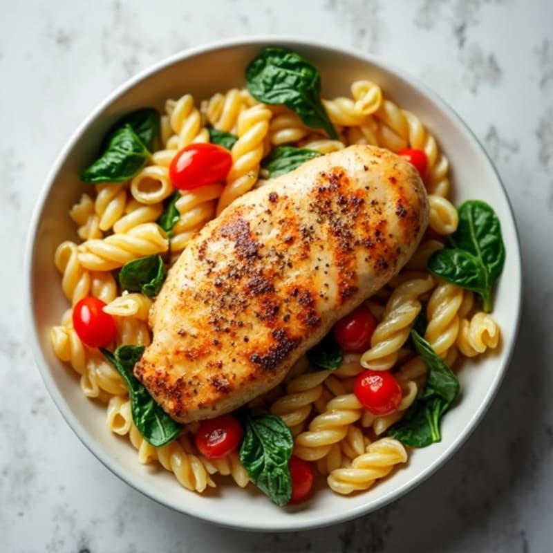Creamy Spicy Cajun Chicken Pasta with Fresh Spinach