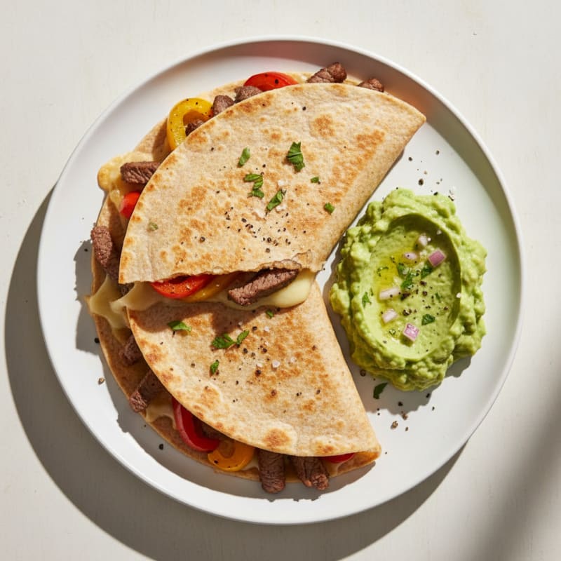 Carne Asada Quesadillas with Guacamole