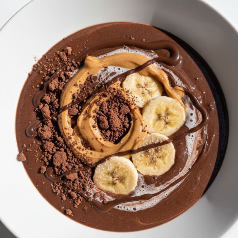 Chocolate Protein Shake with Peanut Butter