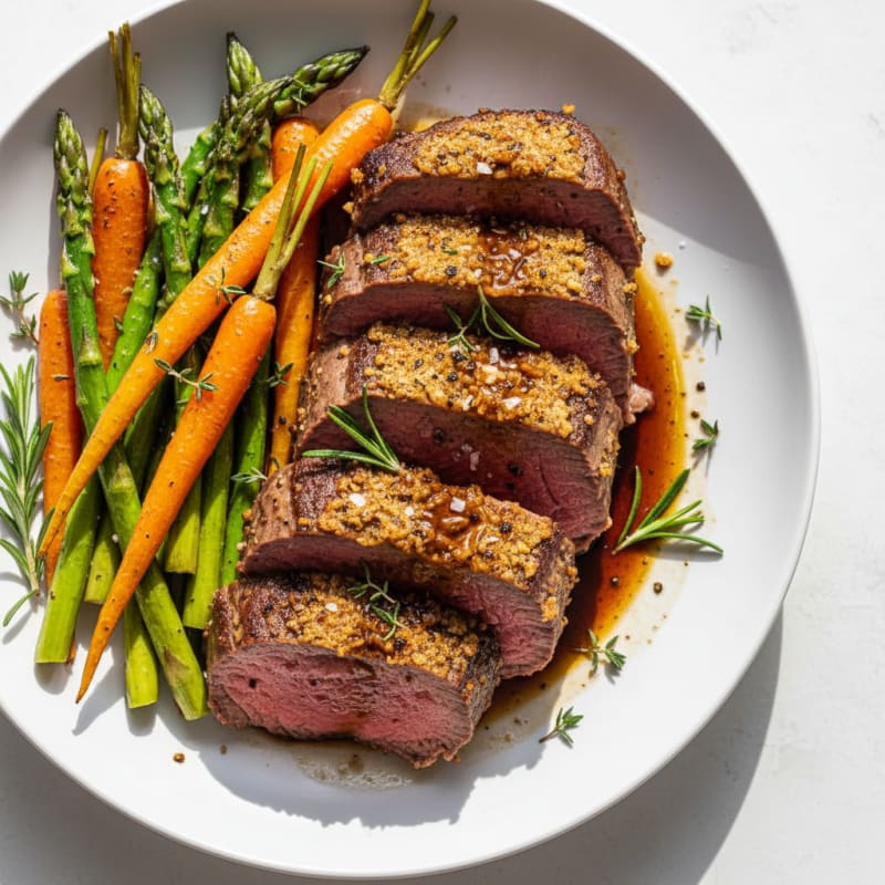 Garlic Herb Roasted Beef Tenderloin