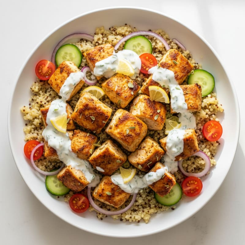 Tender Lemon-Herb Roasted Chicken Shawarma