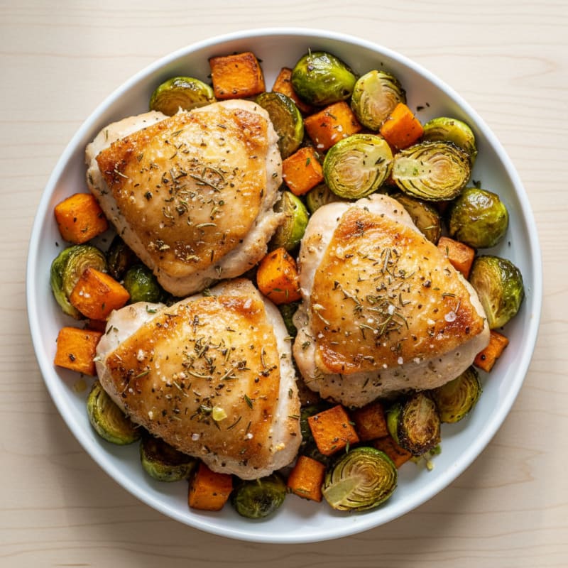 Crispy Roasted Chicken Thighs with Herbs