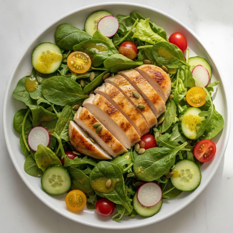 Vibrant Garden Green Salad with Lemon-Herb Vinaigrette