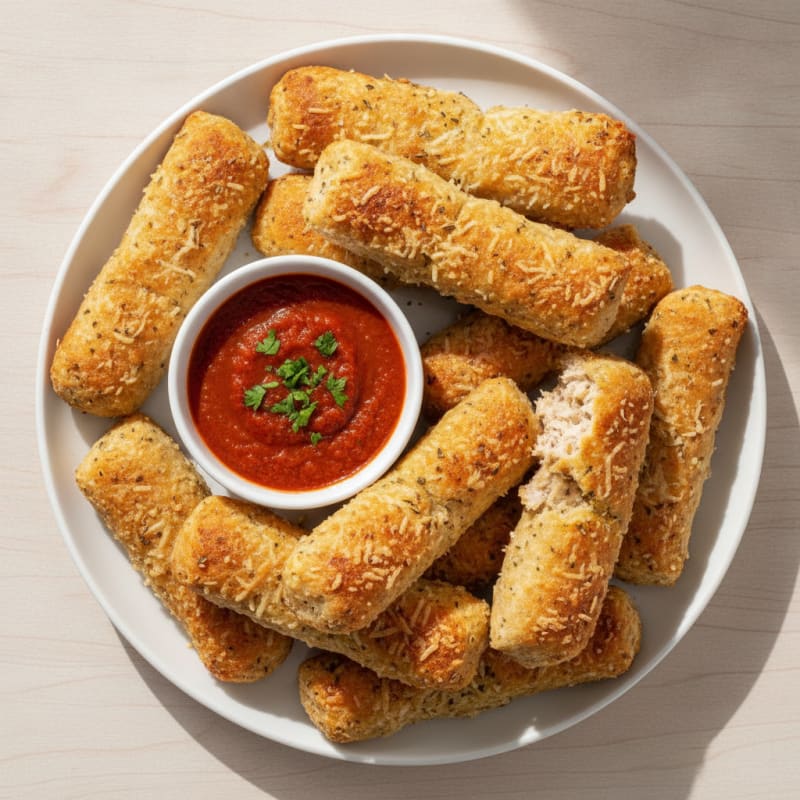 Garlic Parmesan Breadsticks with Marinara