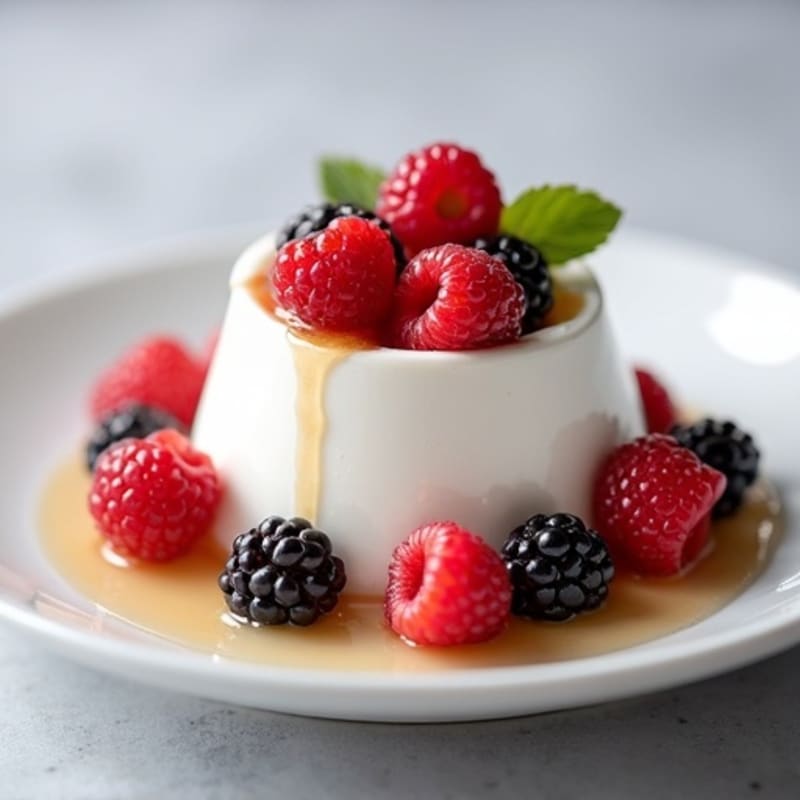 Silky Protein Greek Yogurt Mousse with Mixed Berries