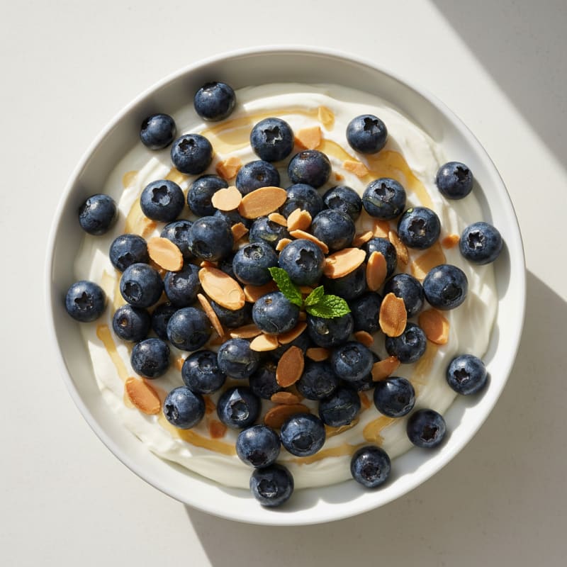 Greek Yogurt Protein Bowl with Berries and Toasted Almonds