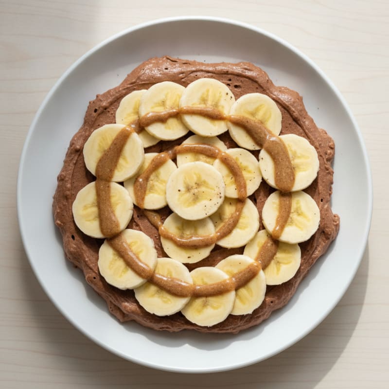 Silky Chocolate Protein Pudding with Sliced Bananas