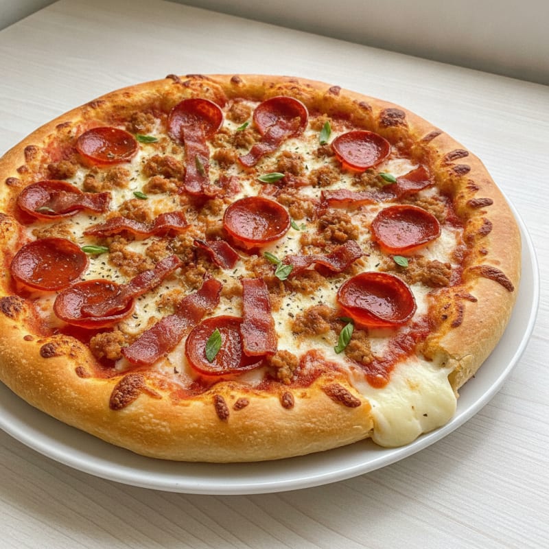Meat Lovers Stuffed Crust Pizza