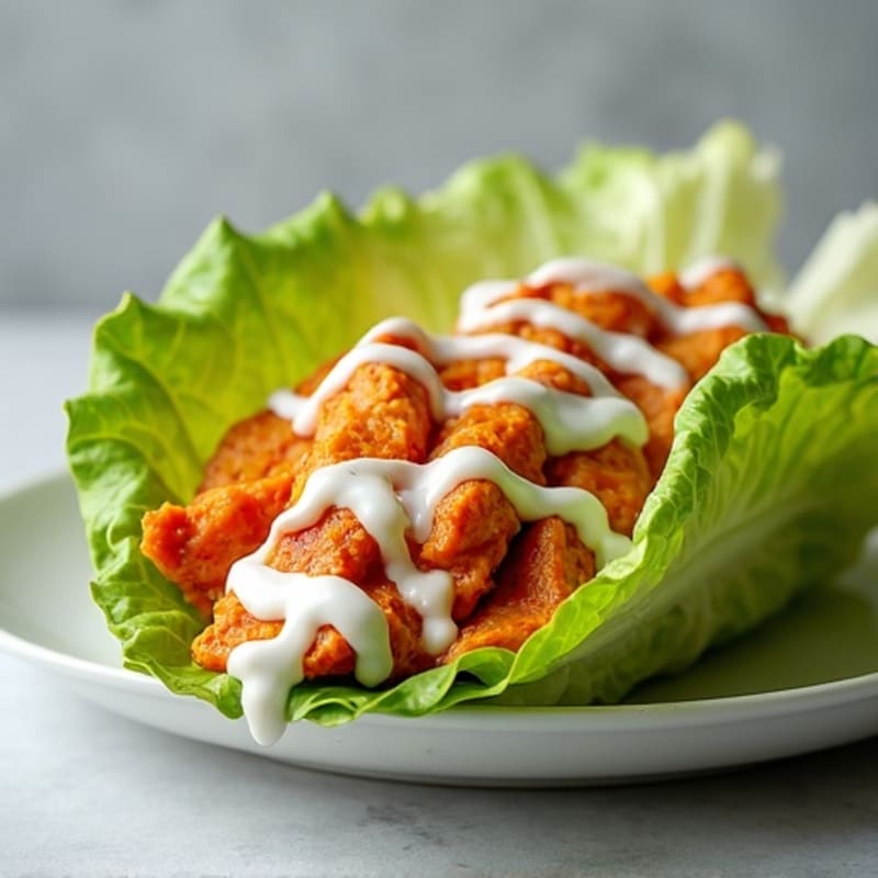 Spicy Buffalo Ranch Chicken Lettuce Wrap