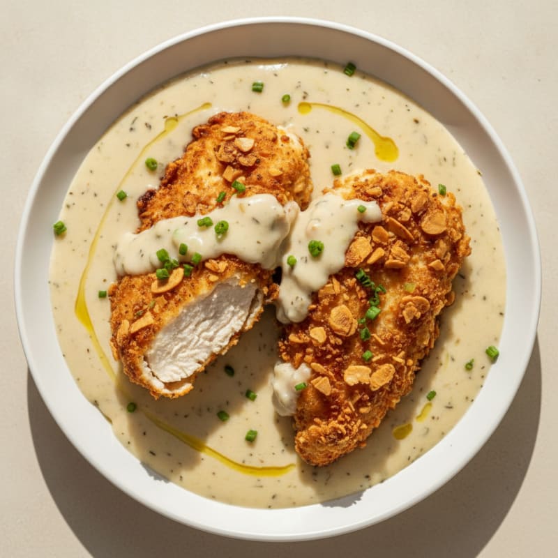 Buttermilk Fried Chicken with Creamy Gravy