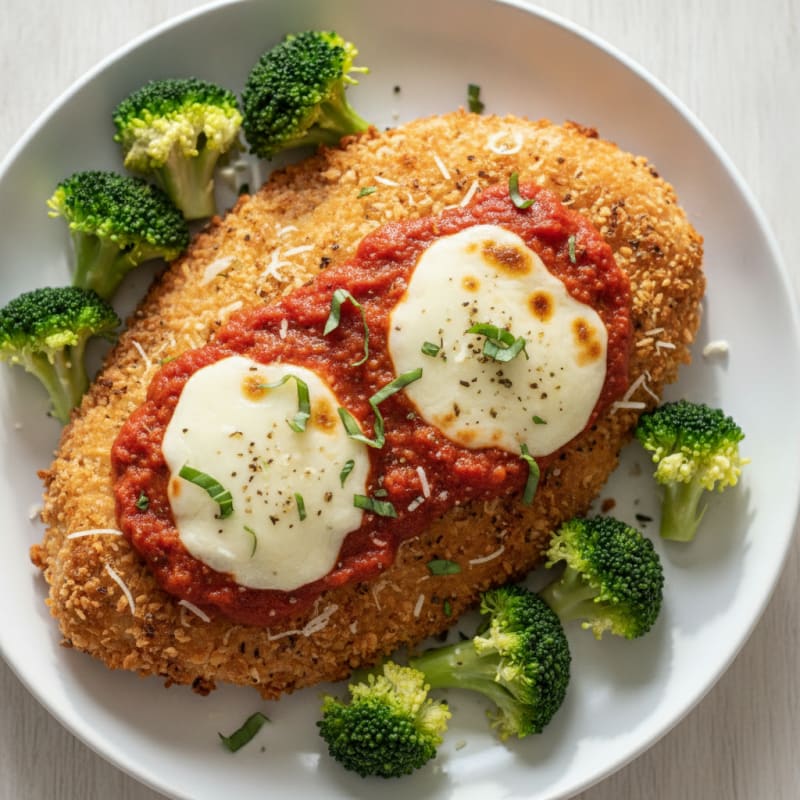 Crispy Chicken Parmesan with Marinara