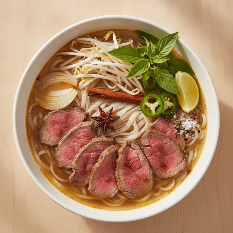 Aromatic Beef Pho Noodle Soup