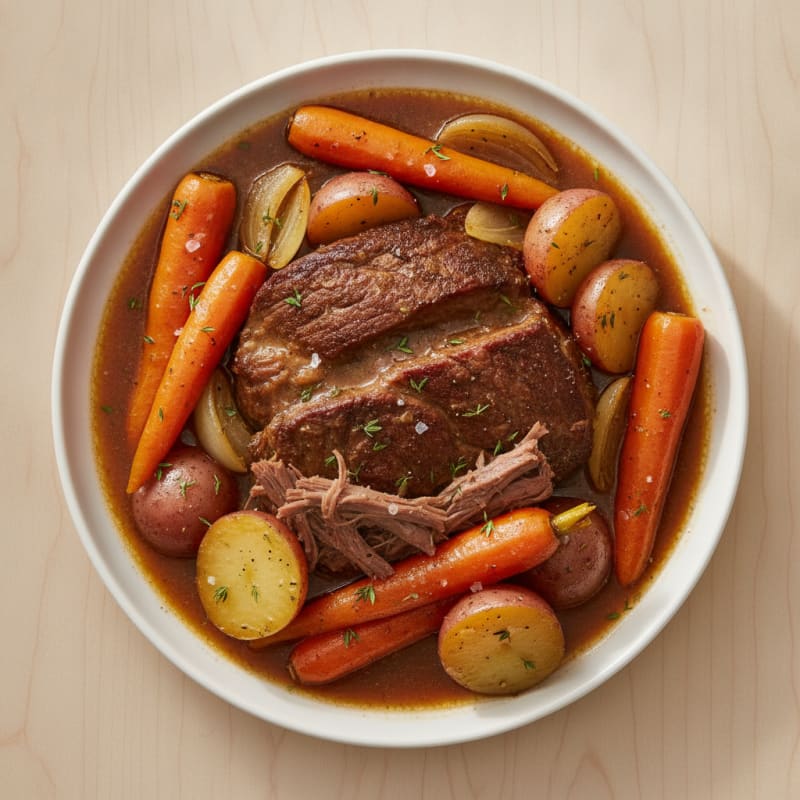 Classic Cookbook Pot Roast with Vegetables