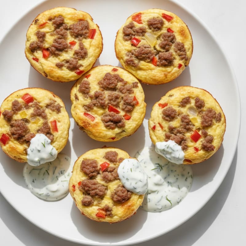 Savory Beef and Egg White Bites