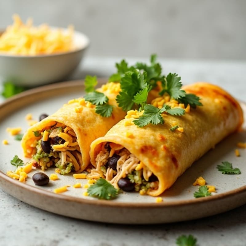 Salsa Verde Shredded Chicken Enchiladas