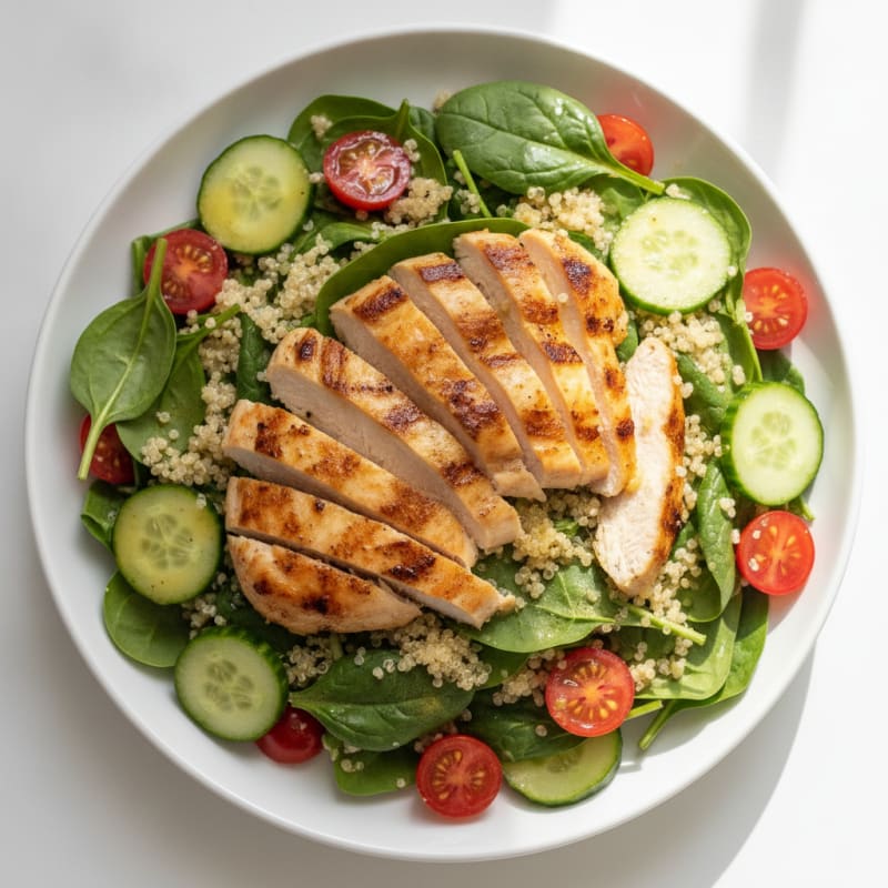 Grilled Chicken and Quinoa Salad with Lemon Vinaigrette