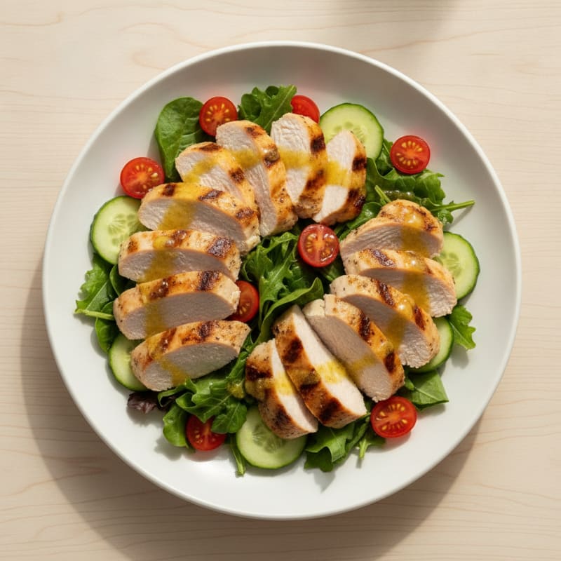 Grilled Turkey Breast Salad with Mixed Greens