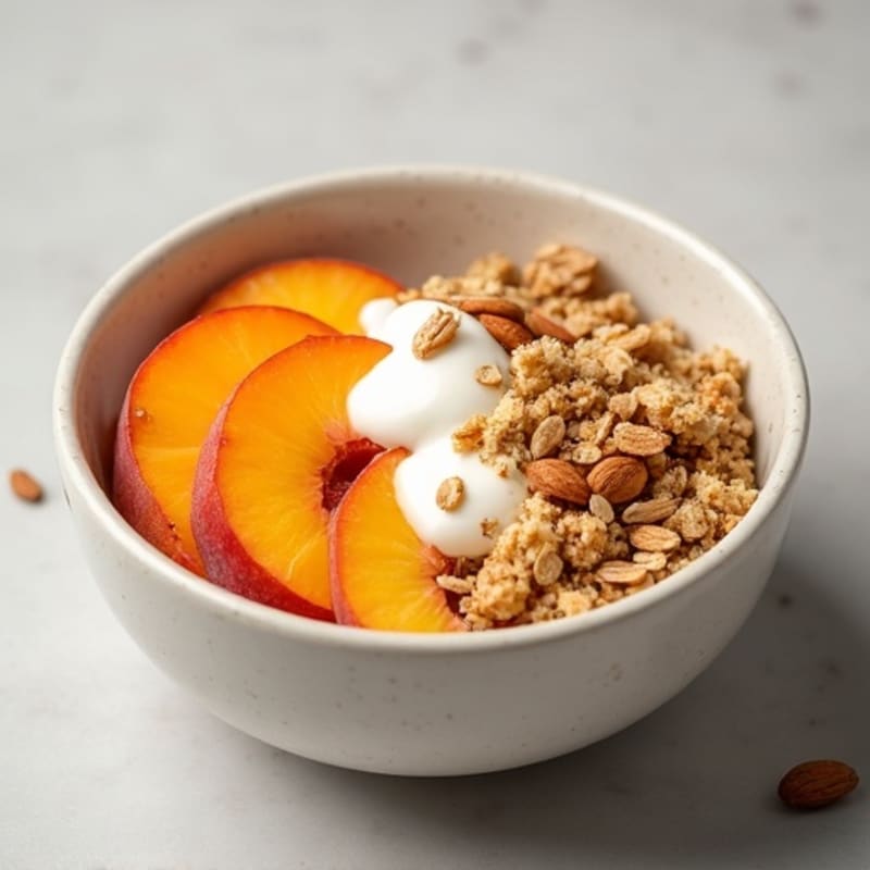 Fresh Peach Almond Crumble