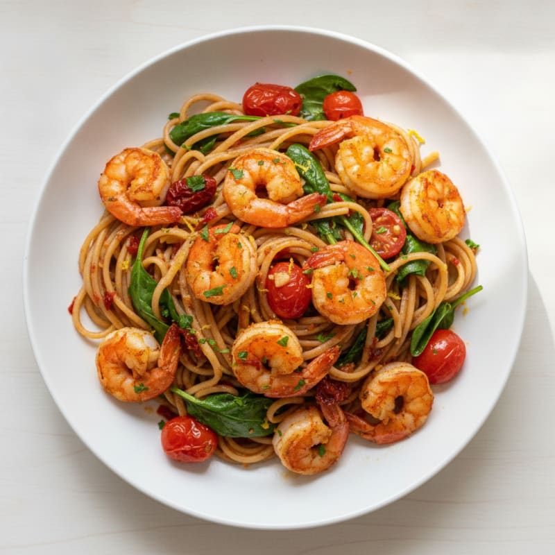 Spicy Calabrian Chili Shrimp Linguine