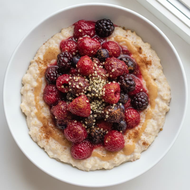 Warm Berry Breakfast Porridge