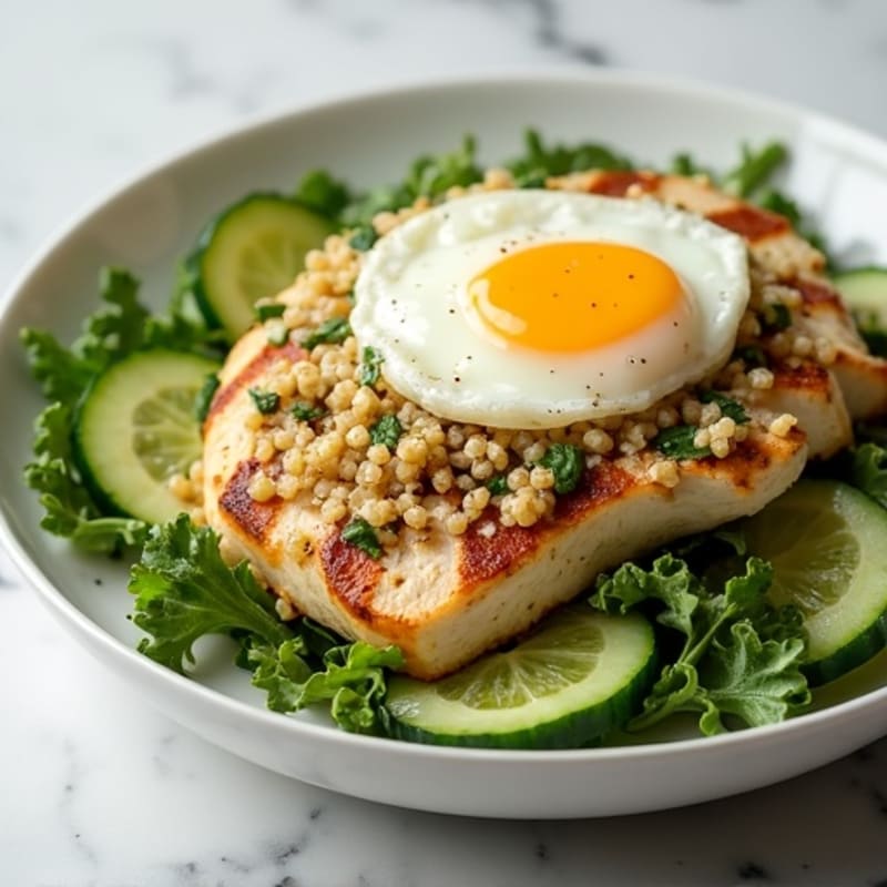 Grilled Chicken and Quinoa Salad with Cucumber