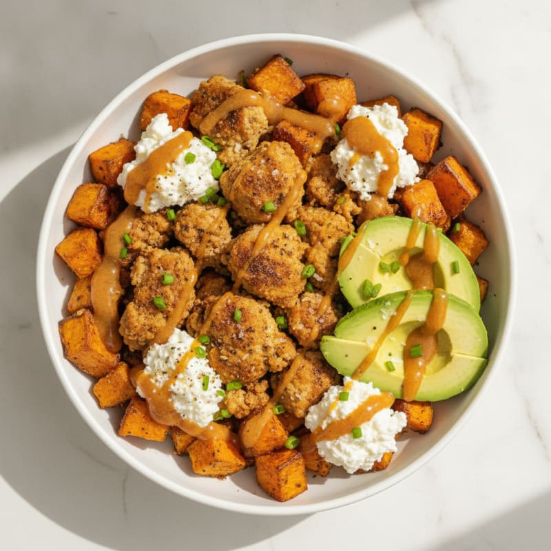 Hot Honey Ground Turkey & Sweet Potato Bowl