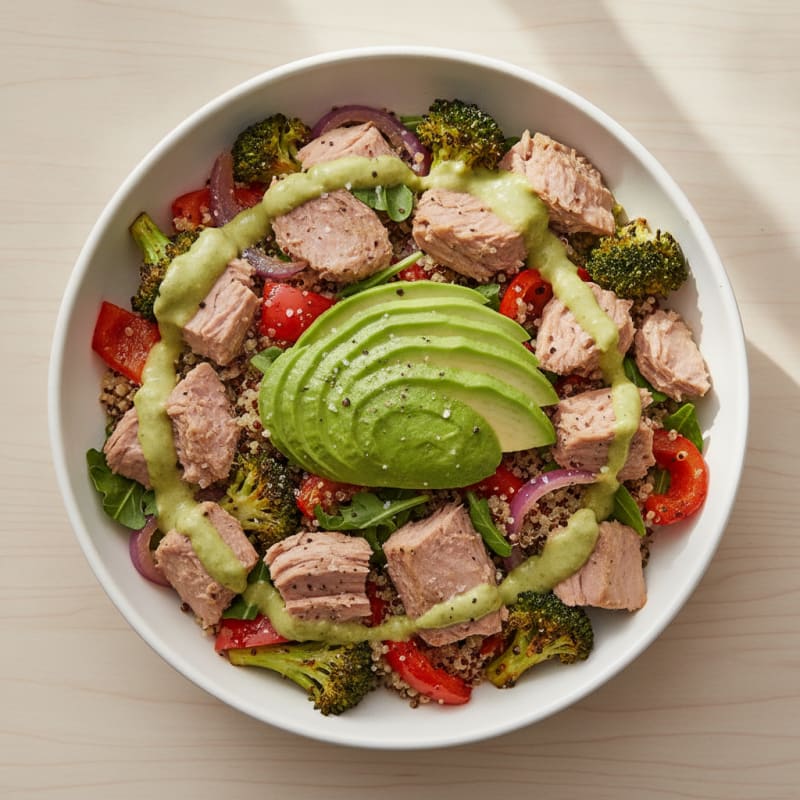 Tuna Power Bowl with Roasted Vegetables