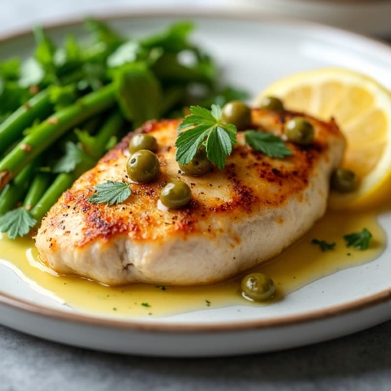 Tender Pan-Seared Chicken with Fresh Lemon-Caper Sauce