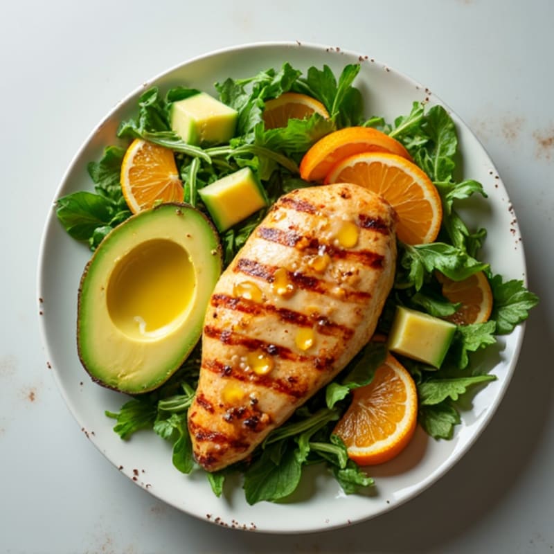 Citrus-Glazed Grilled Chicken and Avocado Salad