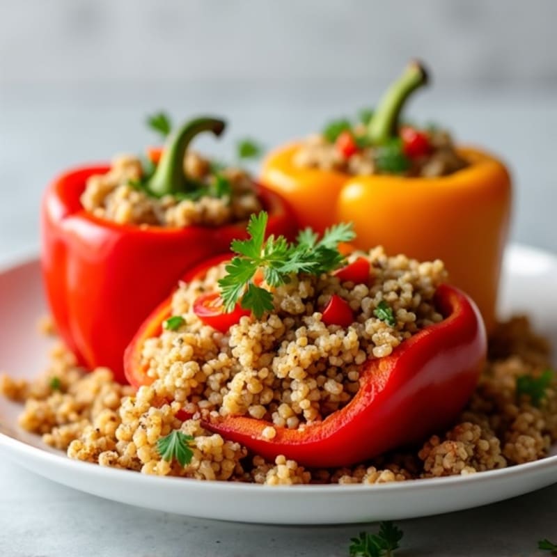 Protein-Packed Turkey and Quinoa Stuffed Bell Peppers