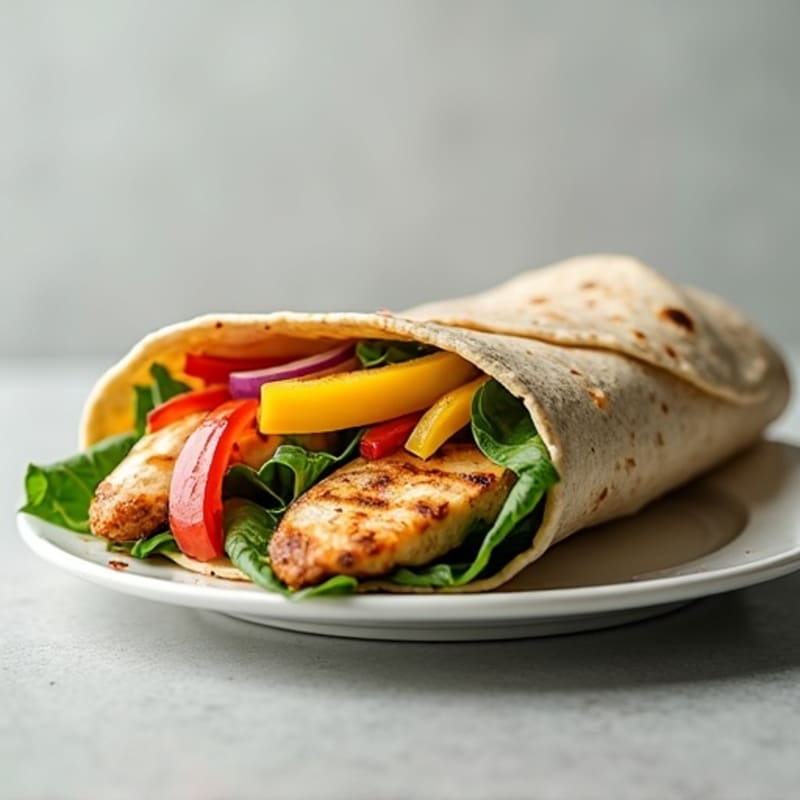 Grilled Chicken and Fresh Vegetable Wrap