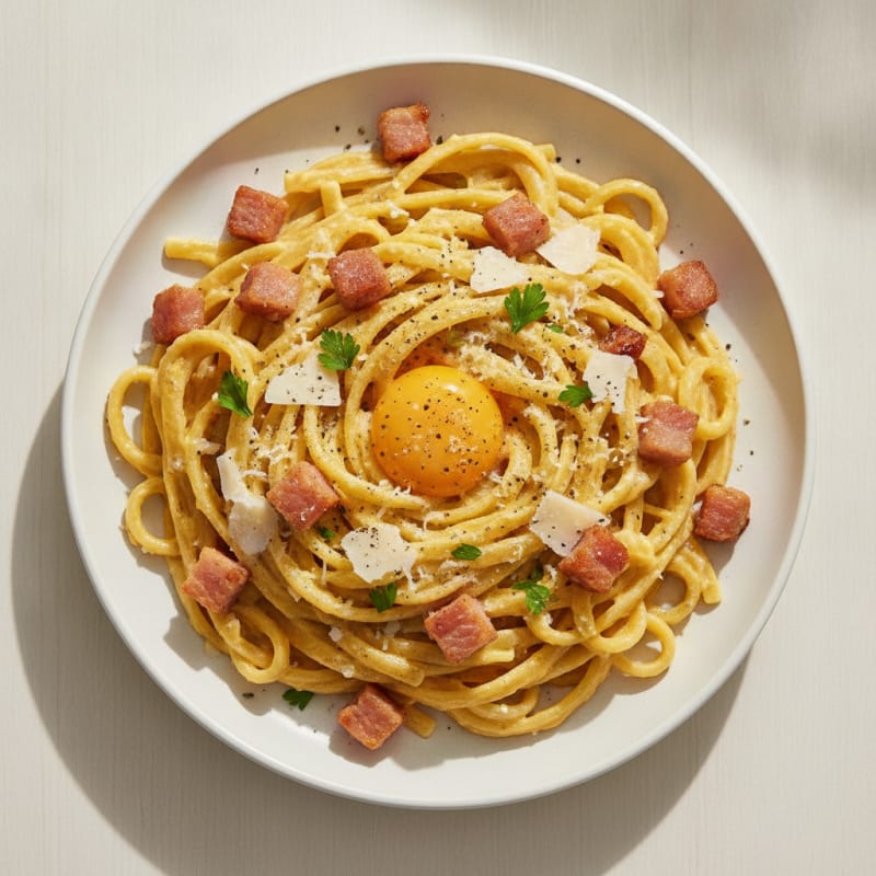 Classic Carbonara with Pancetta and Egg