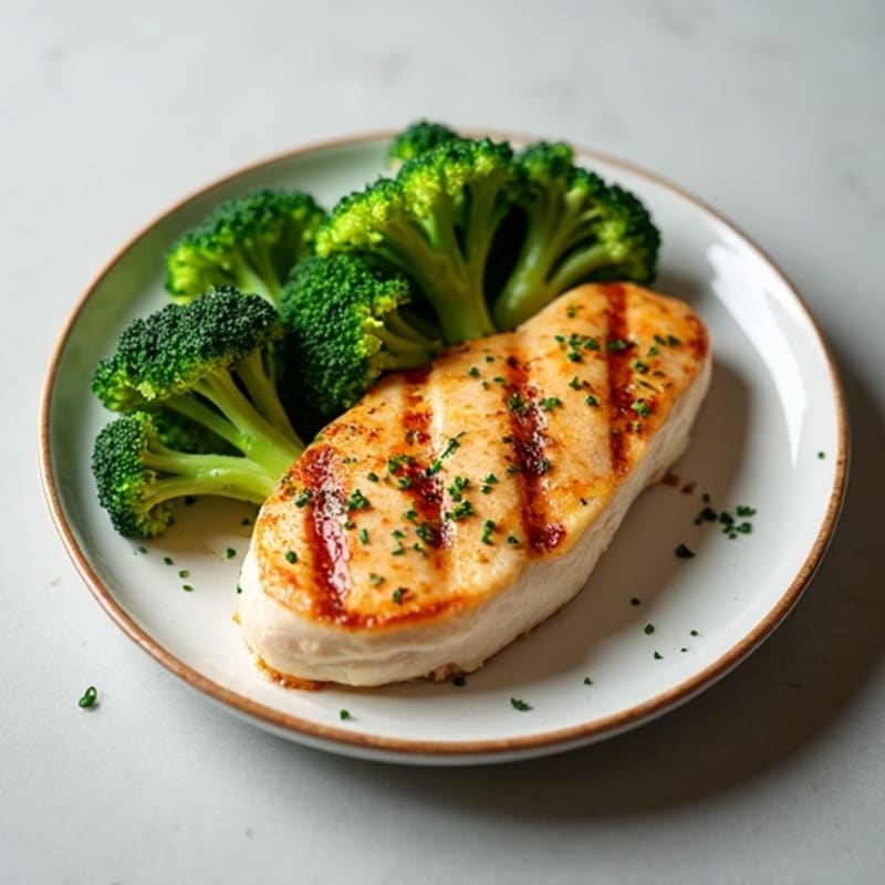 Seared Turkey Breast with Steamed Broccoli