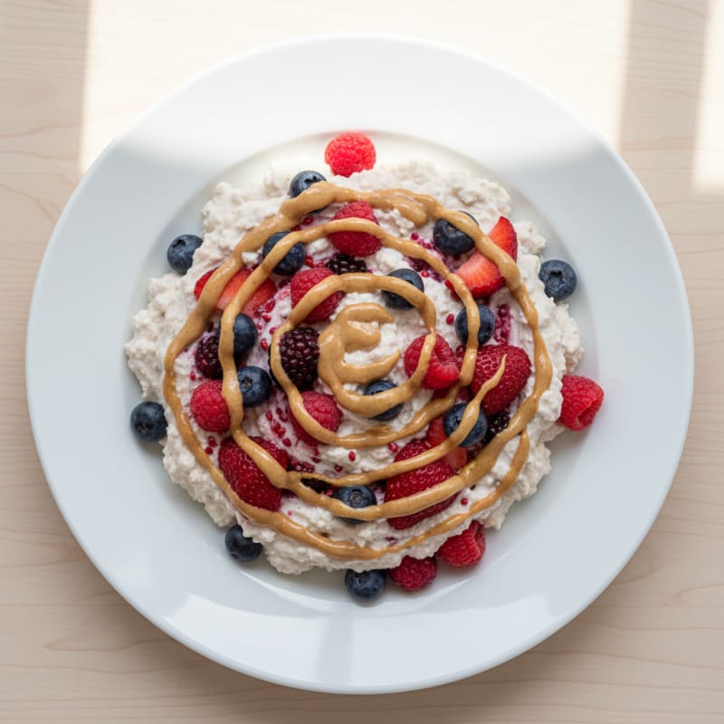 Silky Greek Yogurt Protein Mousse with Berries