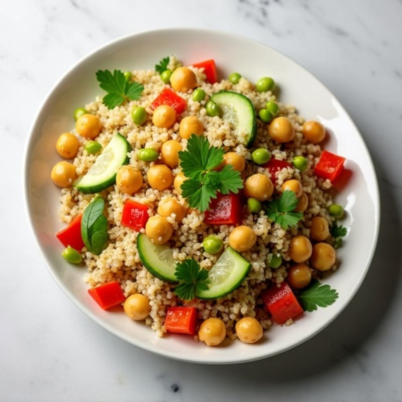 Chickpea and Quinoa Salad with Lemon Tahini Dressing